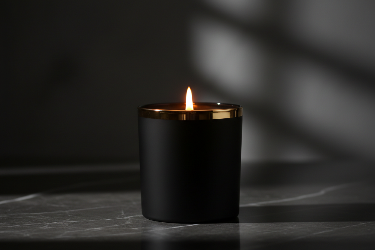 black luxury candle